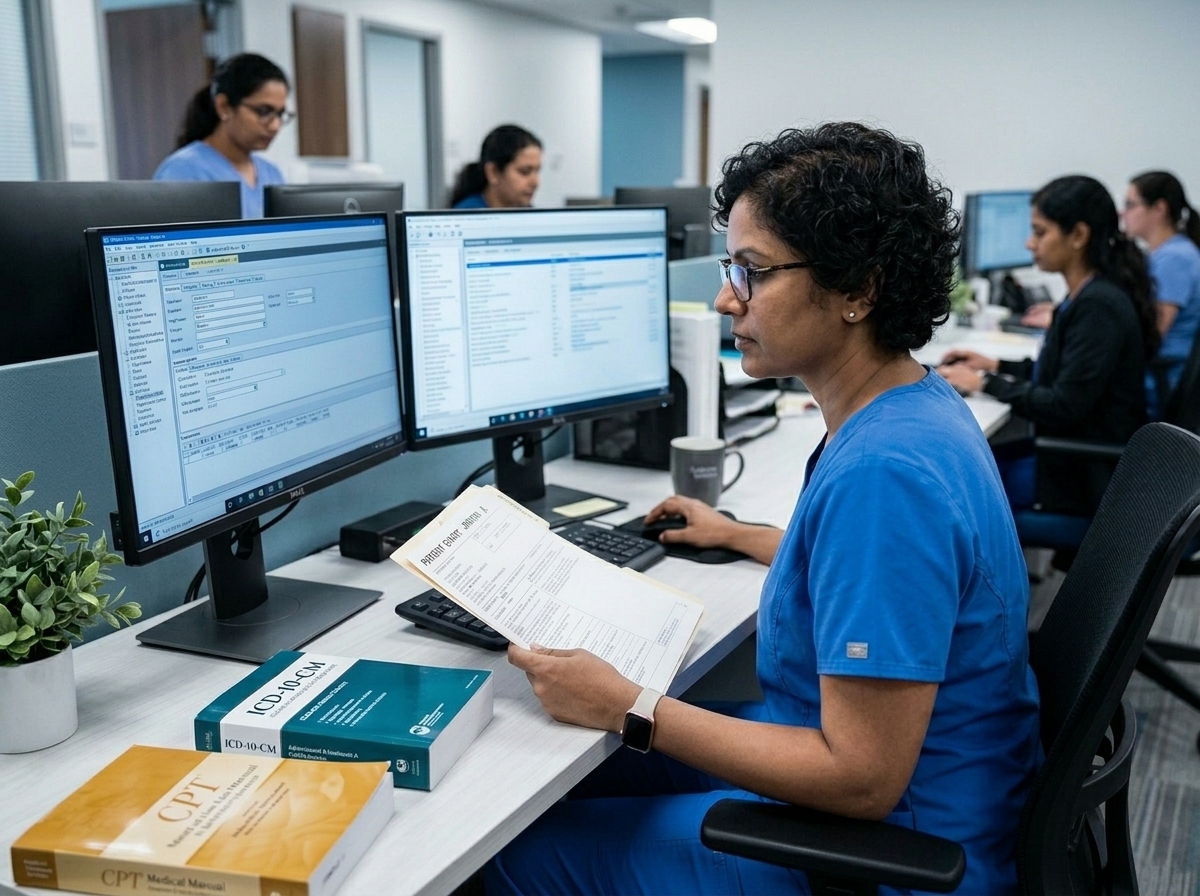 Medical coding and healthcare documentation review